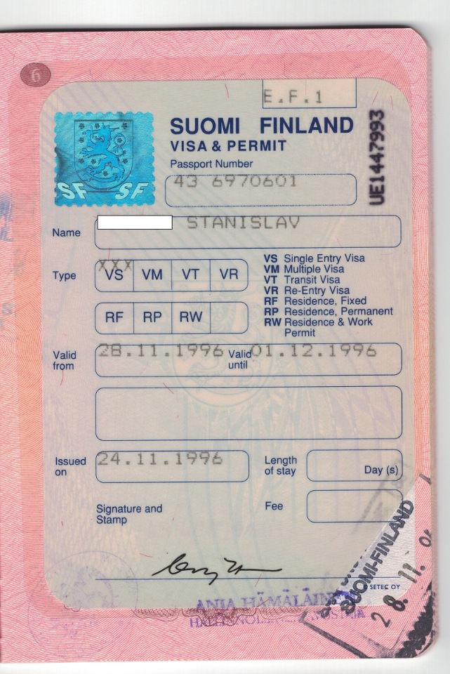 Виза в финляндию требования