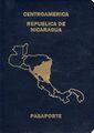 Паспорт Никарагуа с надписью Centroamerica