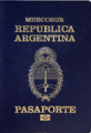 Паспорт Аргентины с надписью MERCOSUR